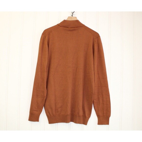 Luchiano Visconti Burnt Orange Pullover Preppy Business Casual Sweater Size XL - Picture 9 of 10